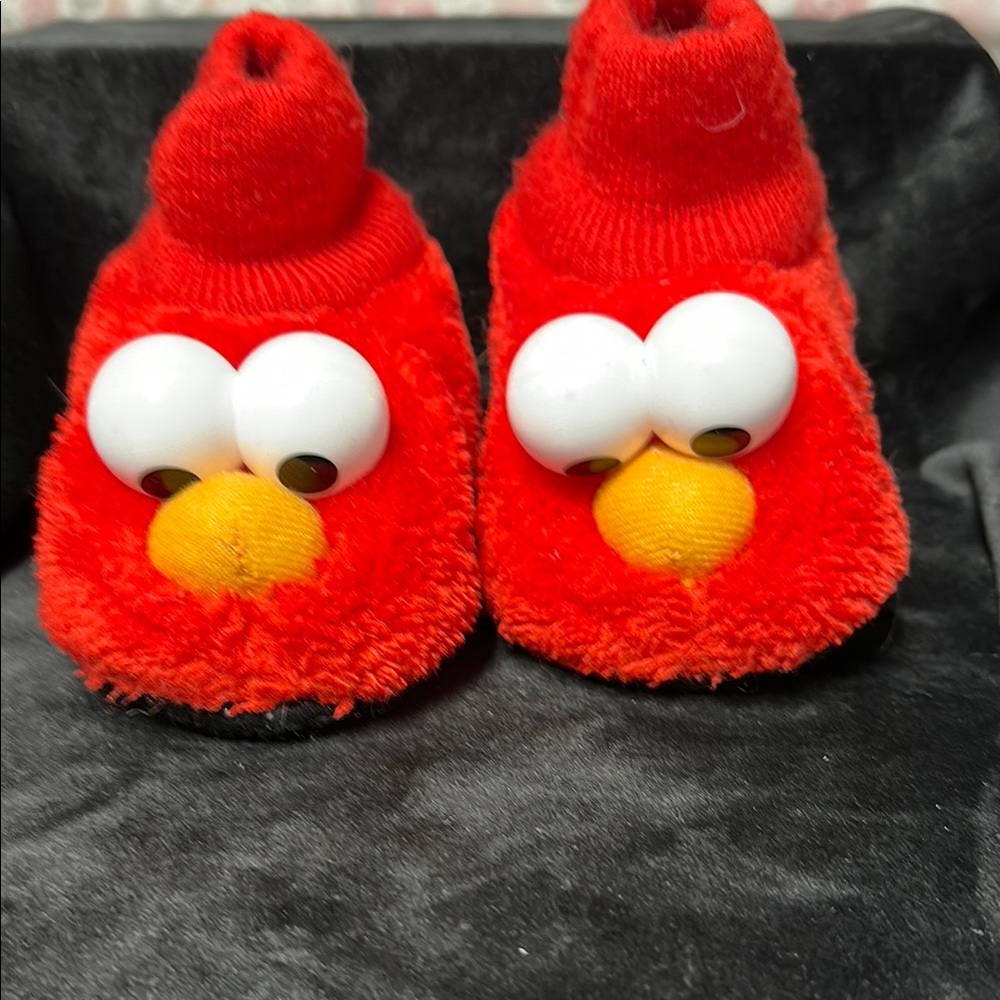 Red Elmo Baby Booties